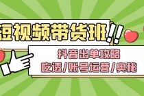 短视频带货内训营：抖音出单攻略，吃透/账号运营/奥秘，轻松带货 - AI 智能探索网-AI 智能探索网