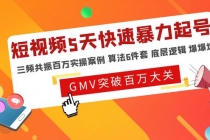 短视频5天快速暴力起号，三频共振百万实操案例 算法6件套 底层逻辑 爆爆爆 - AI 智能探索网-AI 智能探索网