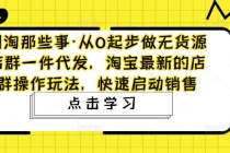 从0起步做无货源店群一件代发，淘宝最新的店群操作玩法，快速启动销售 - AI 智能探索网-AI 智能探索网