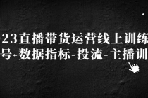 2023直播带货运营线上训练营，起号-数据指标-投流-主播训练 - AI 智能探索网-AI 智能探索网