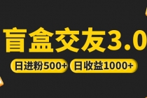 亲测日收益破千 抖音引流丨简单暴力上手简单丨盲盒交友项目 - AI 智能探索网-AI 智能探索网