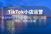 TikTok小店运营 抢占TikTok全球蓝海市场，开店、运营、带货、投流全实操 - AI 智能探索网-AI 智能探索网