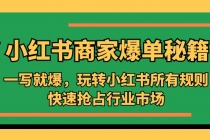 小红书·商家爆单秘籍：一写就爆，玩转小红书所有规则，快速抢占行业市场 - AI 智能探索网-AI 智能探索网