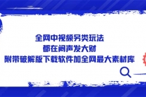 全网中视频另类玩法，都在闷声发大财，附带破解版下载软件加全网最大素材库 - AI 智能探索网-AI 智能探索网