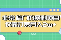 非常偏门的暴利项目，仅靠打赏月入2w+ - AI 智能探索网-AI 智能探索网