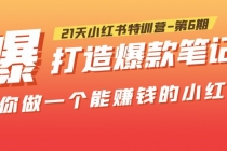 21天小红书特训营-第6期，打造爆款笔记，带你做一个能赚钱的小红书！ - AI 智能探索网-AI 智能探索网