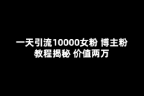 一天引流10000女粉，博主粉教程揭秘 - AI 智能探索网-AI 智能探索网