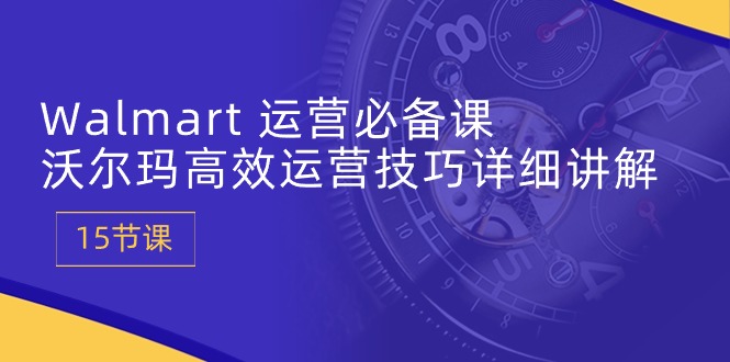 Walmart 运营必备课：沃尔玛高效运营技巧详细讲解 (15节课) - AI 智能探索网-AI 智能探索网