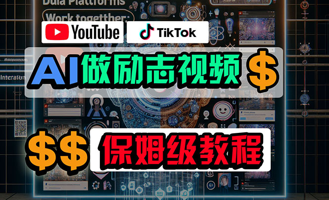 图片[1]-利用AI制作励志视频，在YouTube和TikTok赚钱，小白可做-冒泡网