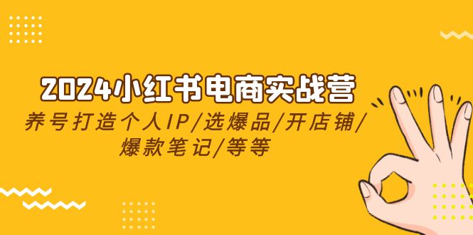 2024小红书电商实战营，养号打造IP/选爆品/开店铺/爆款笔记/等等 - AI 智能探索网-AI 智能探索网