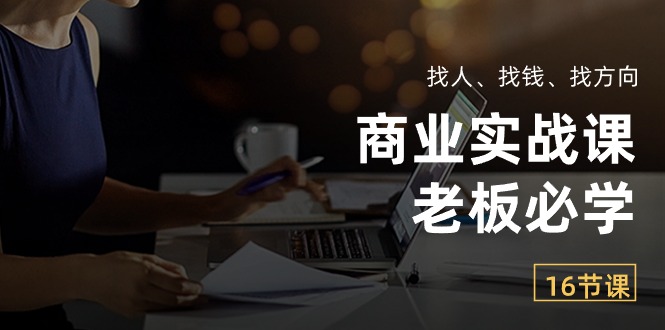 商业实战课【老板必学】：找人、找钱、找方向 - AI 智能探索网-AI 智能探索网