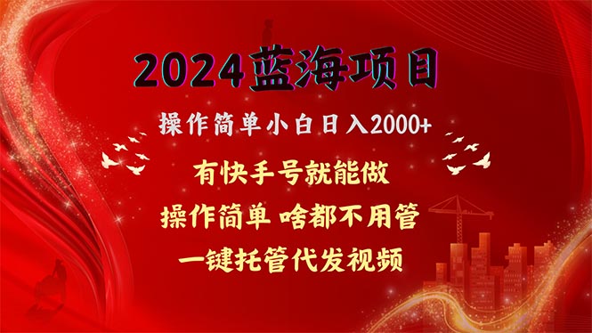 图片[1]-2024蓝海项目，网盘拉新，操作简单小白日入2000+，一键托管代发视频，… - 冒泡网-冒泡网