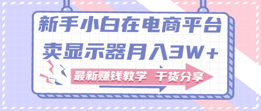 新手小白如何做到在电商平台卖显示器月入3W+，最新赚钱教学干货分享 - AI 智能探索网-AI 智能探索网