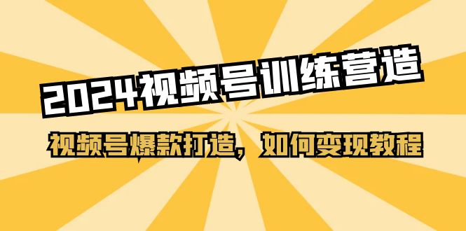 2024视频号训练营，视频号爆款打造，如何变现教程 - AI 智能探索网-AI 智能探索网