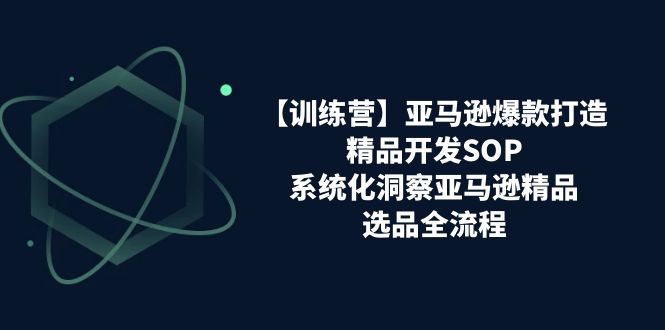 【训练营】亚马逊爆款打造之精品开发SOP，系统化洞察亚马逊精品选品全流程 - AI 智能探索网-AI 智能探索网