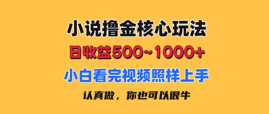 图片[1]-小说撸金核心玩法，日收益500-1000+，小白看完照样上手，0成本有手就行 - 冒泡网-冒泡网