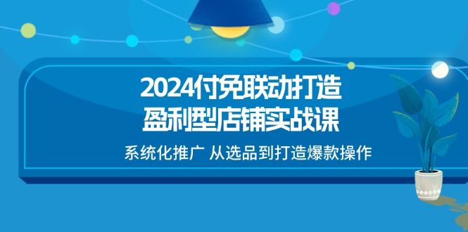 2024付免联动-打造盈利型店铺实战课，系统化推广 从选品到打造爆款操作 - AI 智能探索网-AI 智能探索网