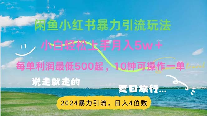 2024暑假赚钱项目小红书咸鱼暴力引流，简单无脑操作，每单利润500+，… - AI 智能探索网-AI 智能探索网