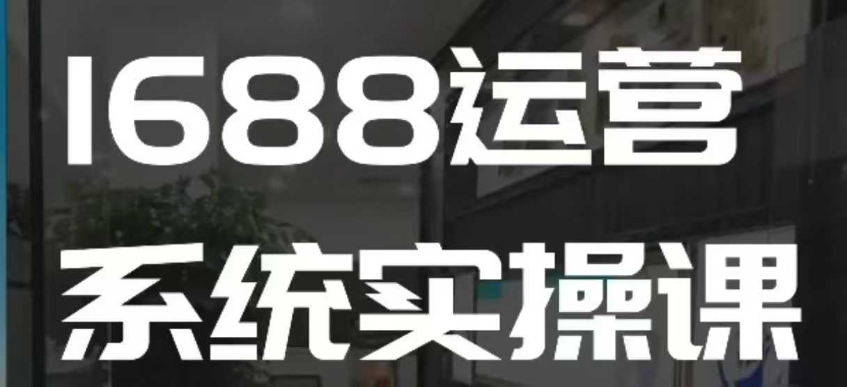 1688高阶运营系统实操课，快速掌握1688店铺运营的核心玩法 - AI 智能探索网-AI 智能探索网