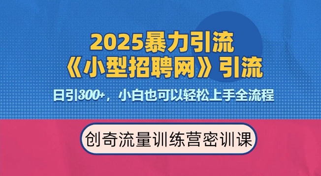 2025最新暴力引流方法，招聘平台一天引流300+，日变现多张，专业人士力荐 - AI 智能探索网-AI 智能探索网